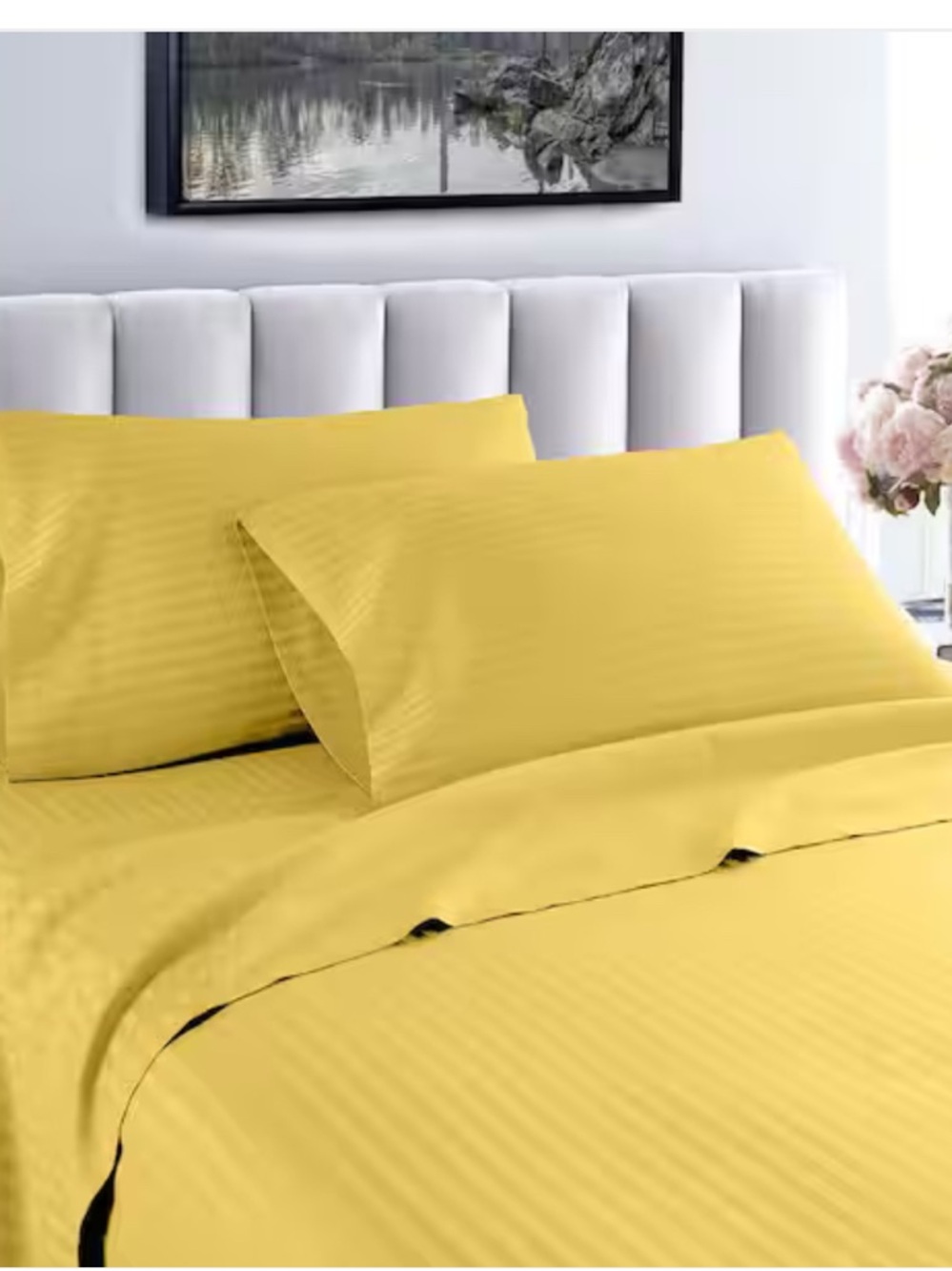 Yellow Microstripe Sheet Set - Unbranded
